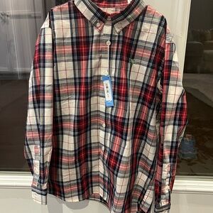 Kids Plaid Button Down Shirt - Red, Blue, and White